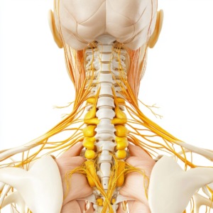 human cervical spine anatomy labeled nerves structures detailed diagram 905033 15888