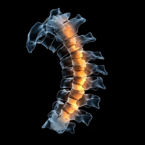 stunning 3d illustration human spine anatomy showcasing vertebrae spinal cord against dark background 983055 43662